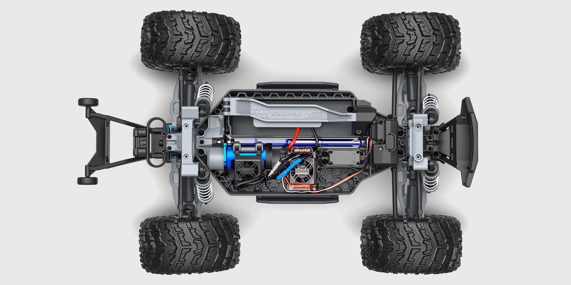 Traxxas Stampede 4x4 Brushless VX3 chassis set nedefra