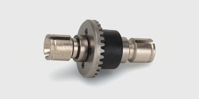 Tornado metal front differential til HBX RC bil vist fra siden på hvid baggrund.