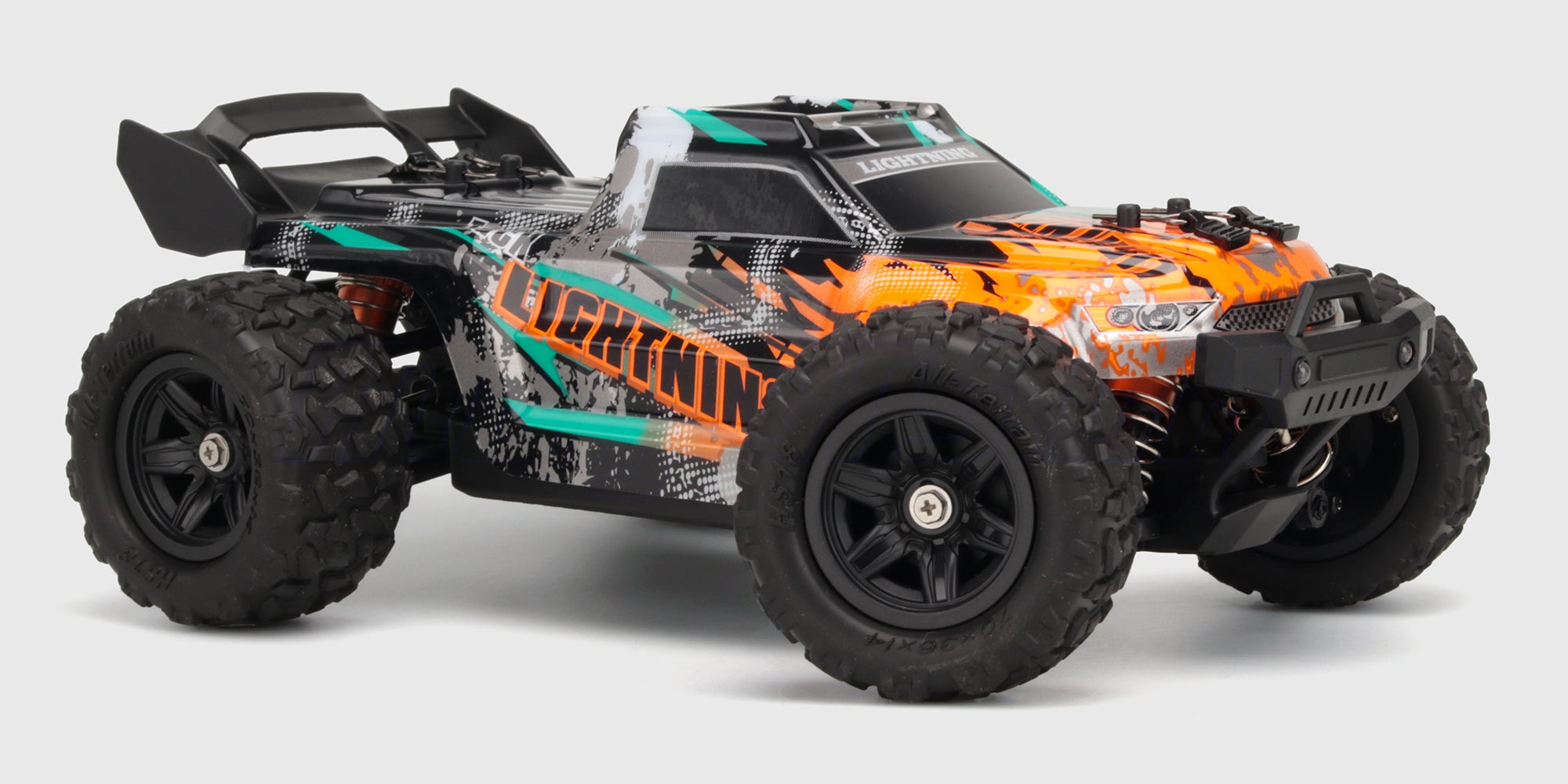 Hurricane Lightning grøn med justerbar topfart set forfra på hvid baggrund 