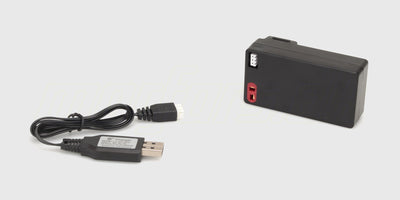 Hurricane XL leveres med kraftig batteripakke og USB oplader 