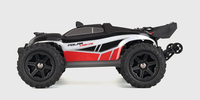 Hurricane XL Brushless fjernstyret bil i blå med store offroad dæk og robust affjedring.