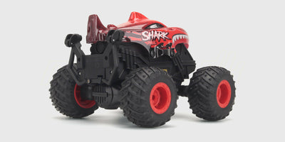 Firedance Stunt Truck fjernstyret bil i orange og sort der laver vilde stunts og flips.