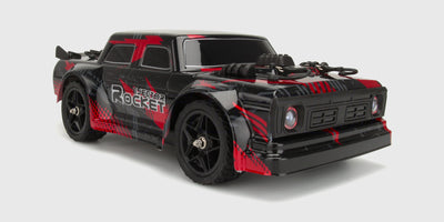 Sort Hurricane Drift fjernstyret bil med hvide fælge og aerodynamisk karrosseri til drifting.