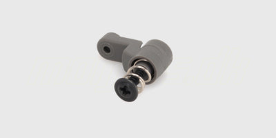 Sort HyperGo servo saver assembly i plast til styring af MJX fjernstyrede biler.