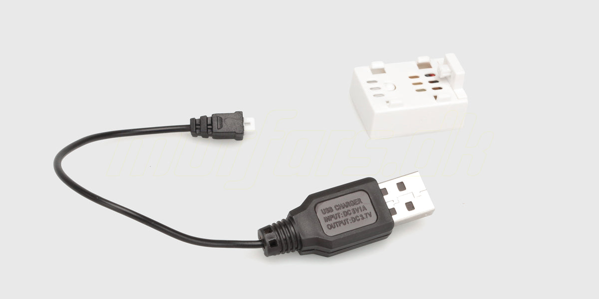 USB-ladekabel og udtageligt batteri til Micro Drone