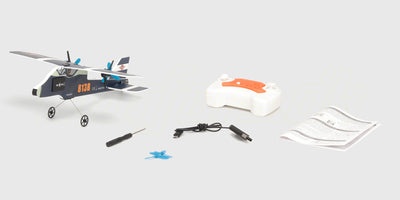 Mini Glider i hvid skum liggende i sin emballage klar til brug.