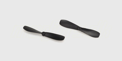 To sorte propeller i plastik til Mini Glider fjernstyret fly.