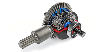 Mini Maxx børsteløs 4WD monster truck fra Traxxas med store offroad-hjul og robust affjedring.