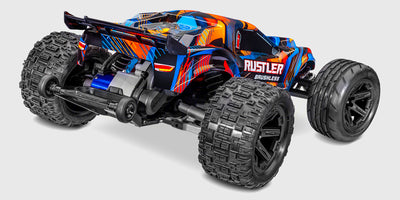 Traxxas Rustler 2WD Brushless VX3 set skråt bagfra