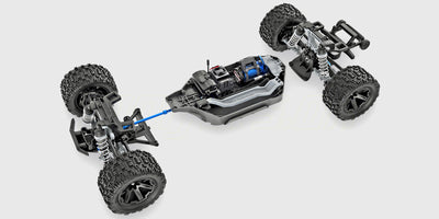 Chassis på Traxxas Rustler 4x4 Brushless VX3 uden karosse