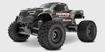 Traxxas Stampede 2WD Brushless VX3 monster truck set forfra med sort karosse