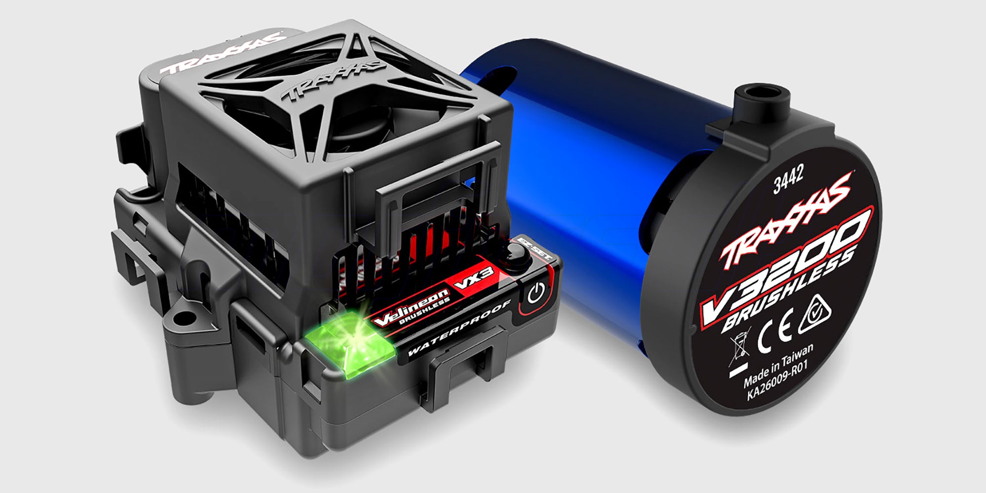 Traxxas VX3 fartregulator og Velineon V3200 brushless motor