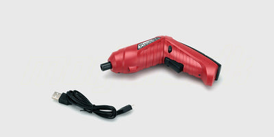 Kompakt elektrisk RC skruemaskine til hurtig og præcis vedligeholdelse af fjernstyrede biler.